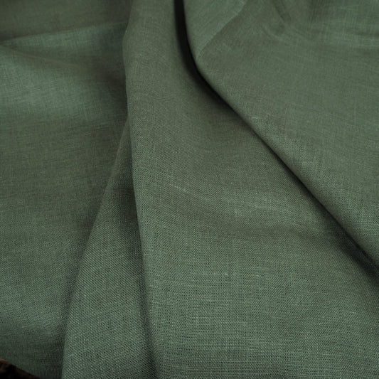 Moss green - linen fabric - 180g/² - 176M