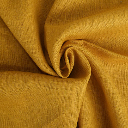 Mustard - linen fabric - 230g/² - 635M