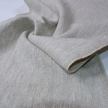 Natur - oatmeal - sack weave - linen fabric - 045A
