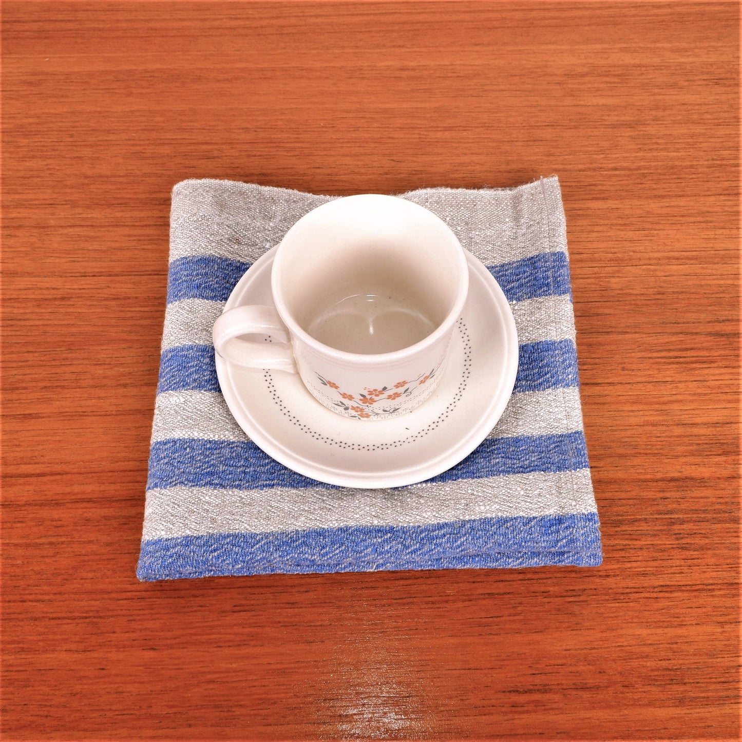 Natur - blue - striped napkin