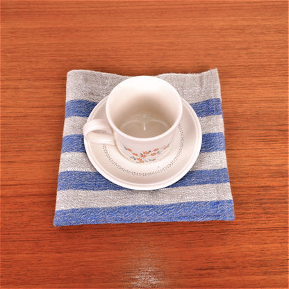 Natur - blue - striped napkin