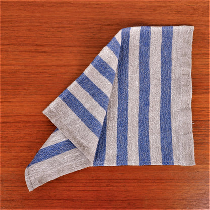 Natur - blue - striped napkin
