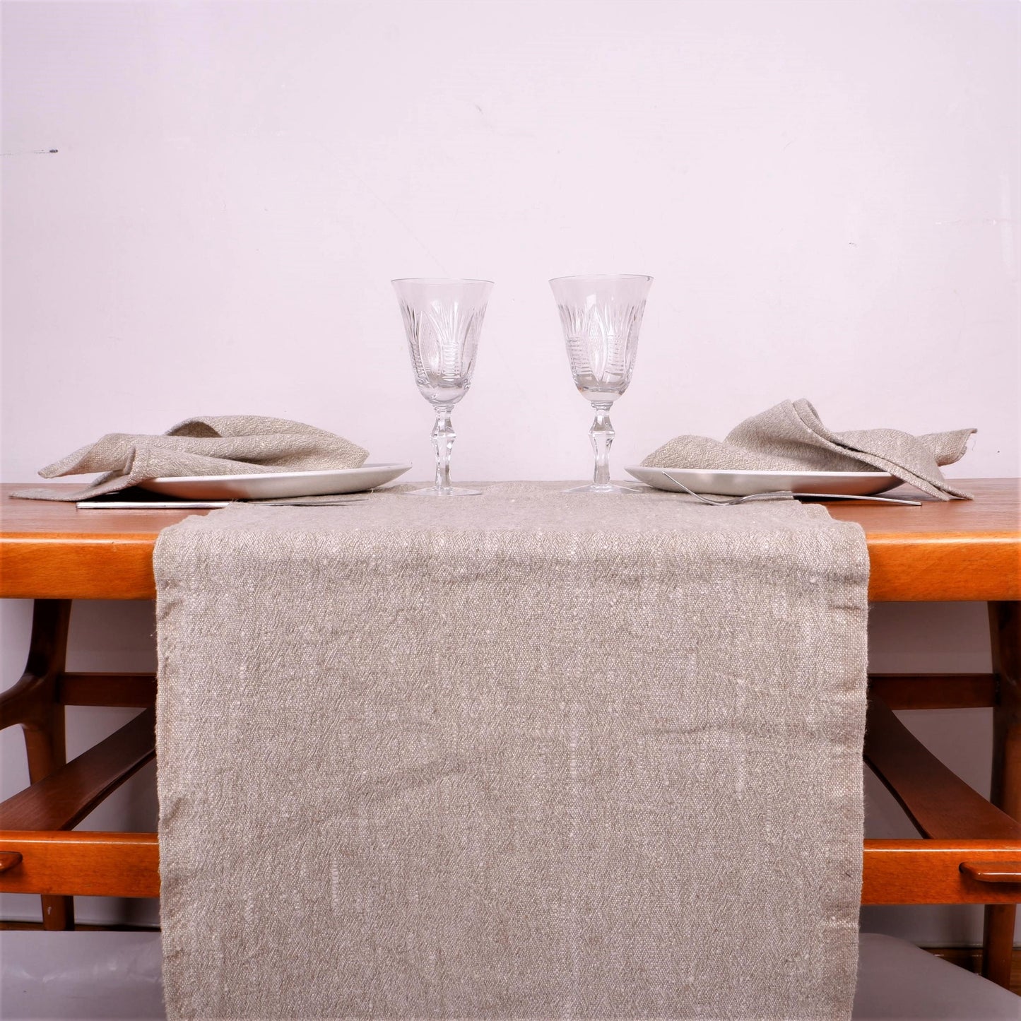 Oatmeal - heavy - linen table runner