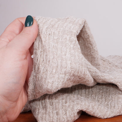 Waffle - natur - extra wide - linen fabric - 832VA