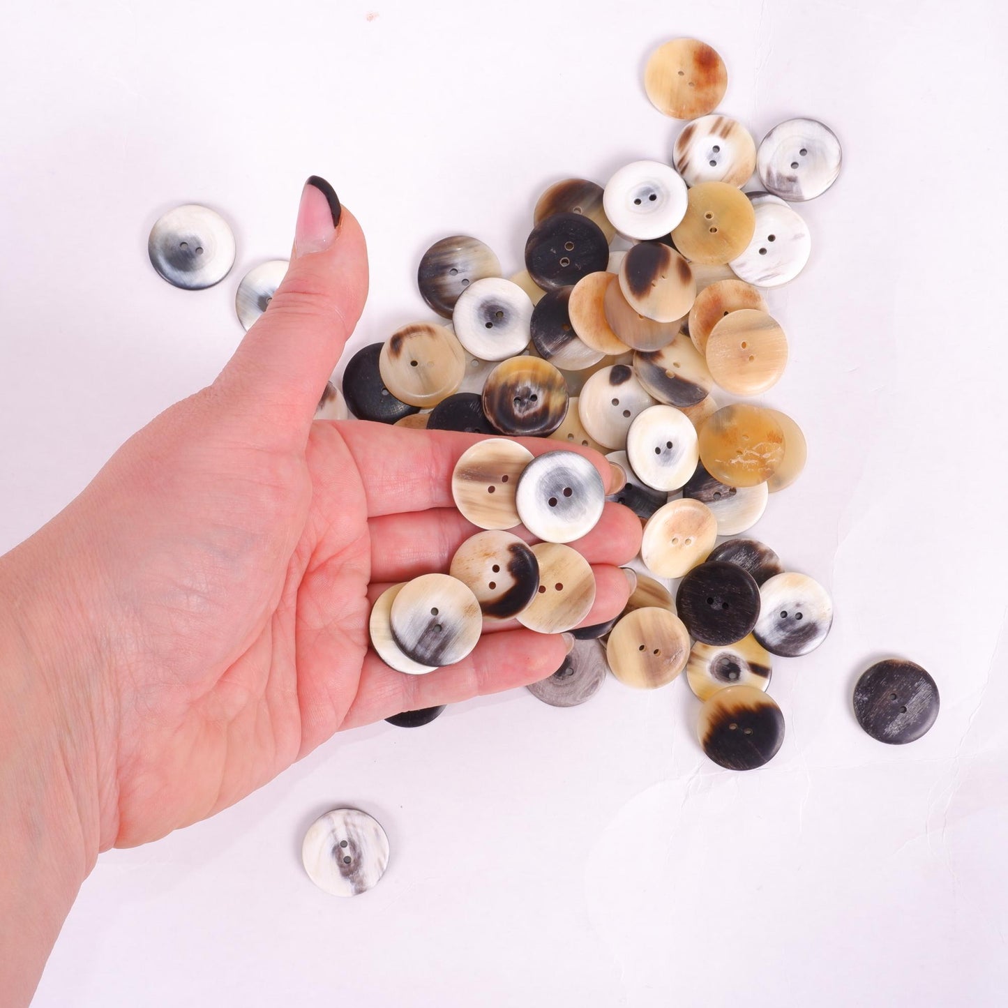 Horn buttons - size 25 mm -  2 holes
