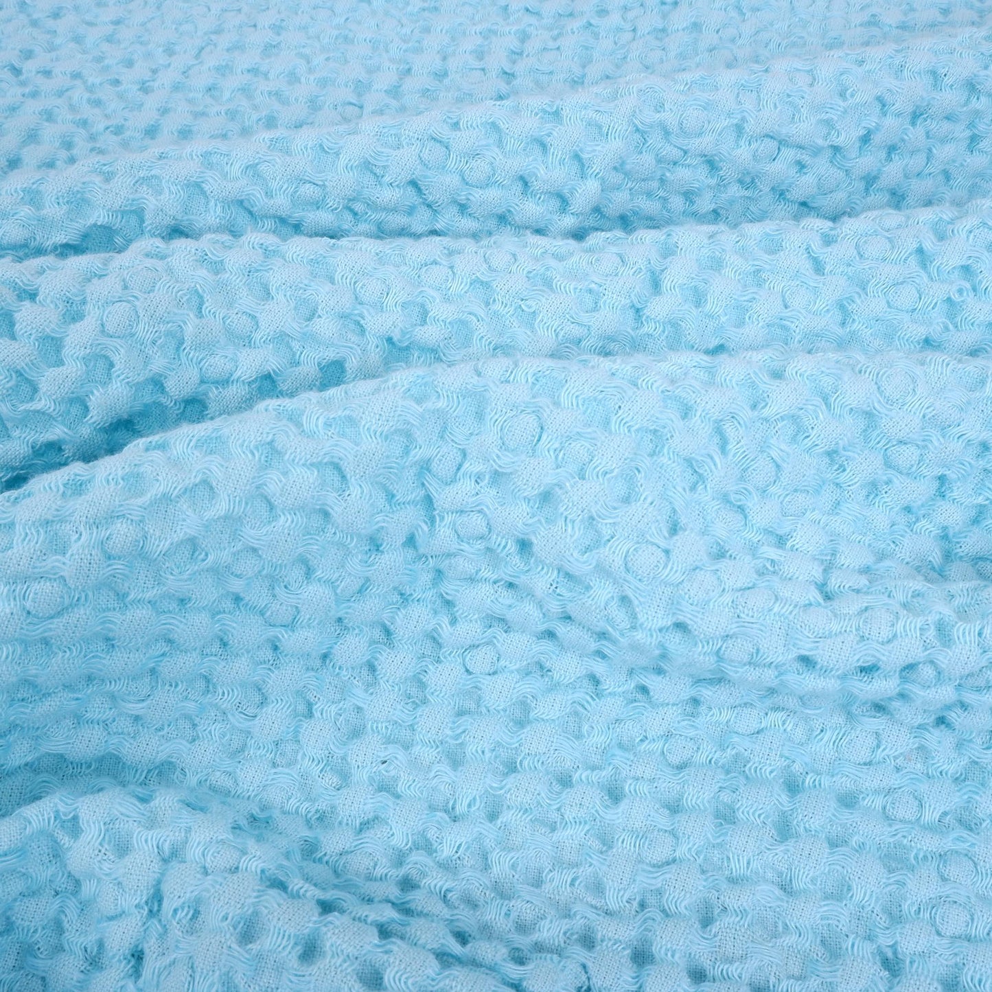 Mint - waffle - linen bath towel
