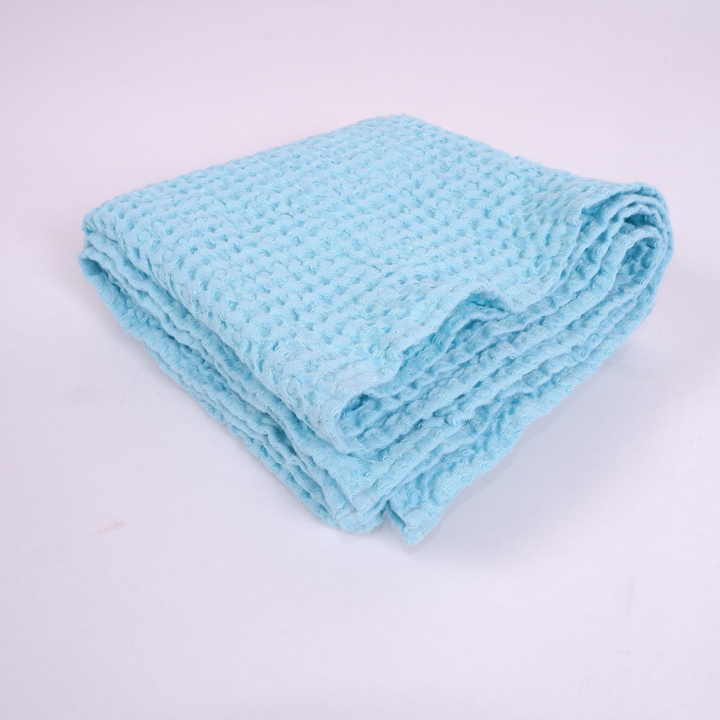 Mint - waffle - linen bath towel