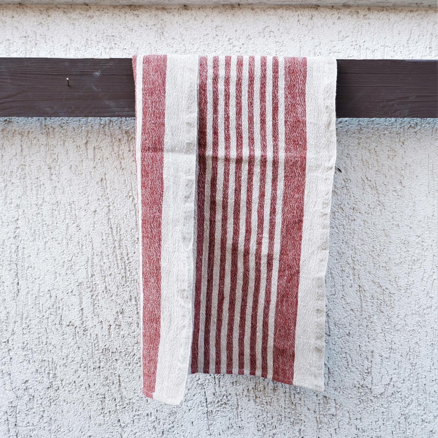 Red wine stripes - Kitchen towel