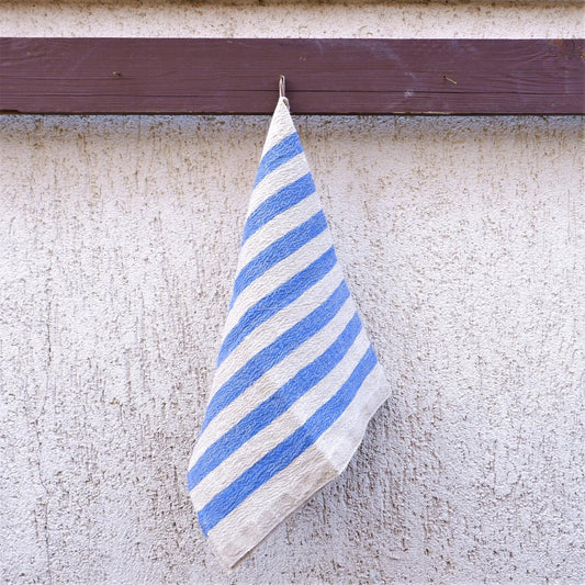 Blue stripes - Kitchen towel - stone washed