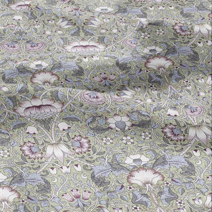 William Morris Lodden blue print on 100% LINEN - Victorian Art crafts linen Fabric - botanical Historical upholstery home textile