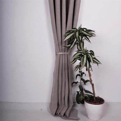 Natur linen curtain - grommet header