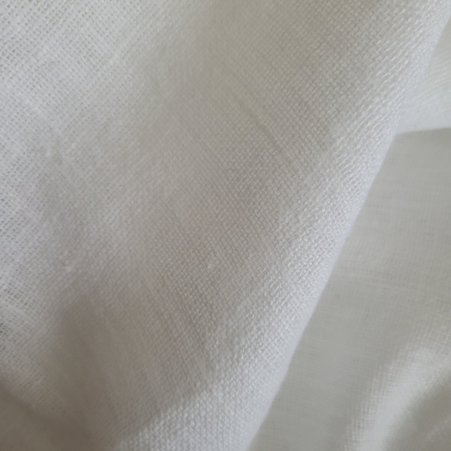 Fluffy  linen fabric - white - 6530 SH