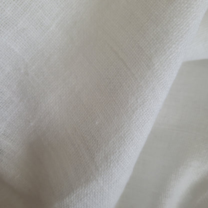 Fluffy  linen fabric - white - 6530 SH