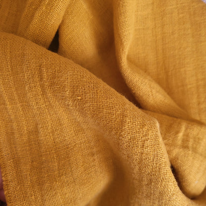 Fluffy  linen fabric - Mustard - 6571SH
