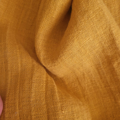 Fluffy  linen fabric - Mustard - 6571SH