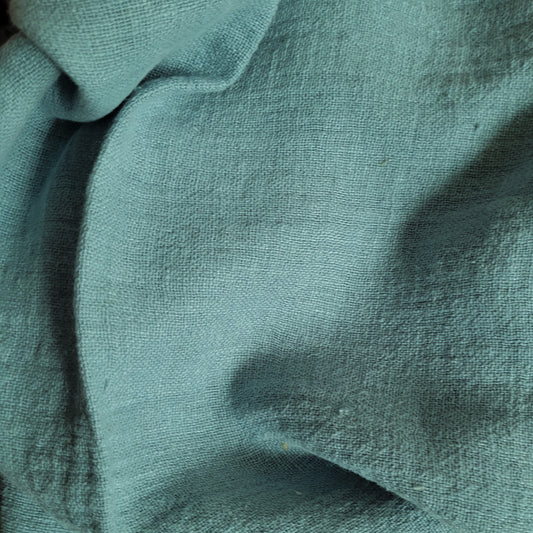 Fluffy  linen fabric - Mineral blue - 6373 SH