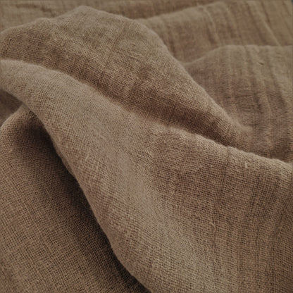 Fluffy  linen fabric - Cacao brown - 6520 SH