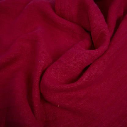 Fluffy  linen fabric - Berry red - 6560SH