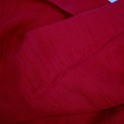 Fluffy  linen fabric - Berry red - 6560SH
