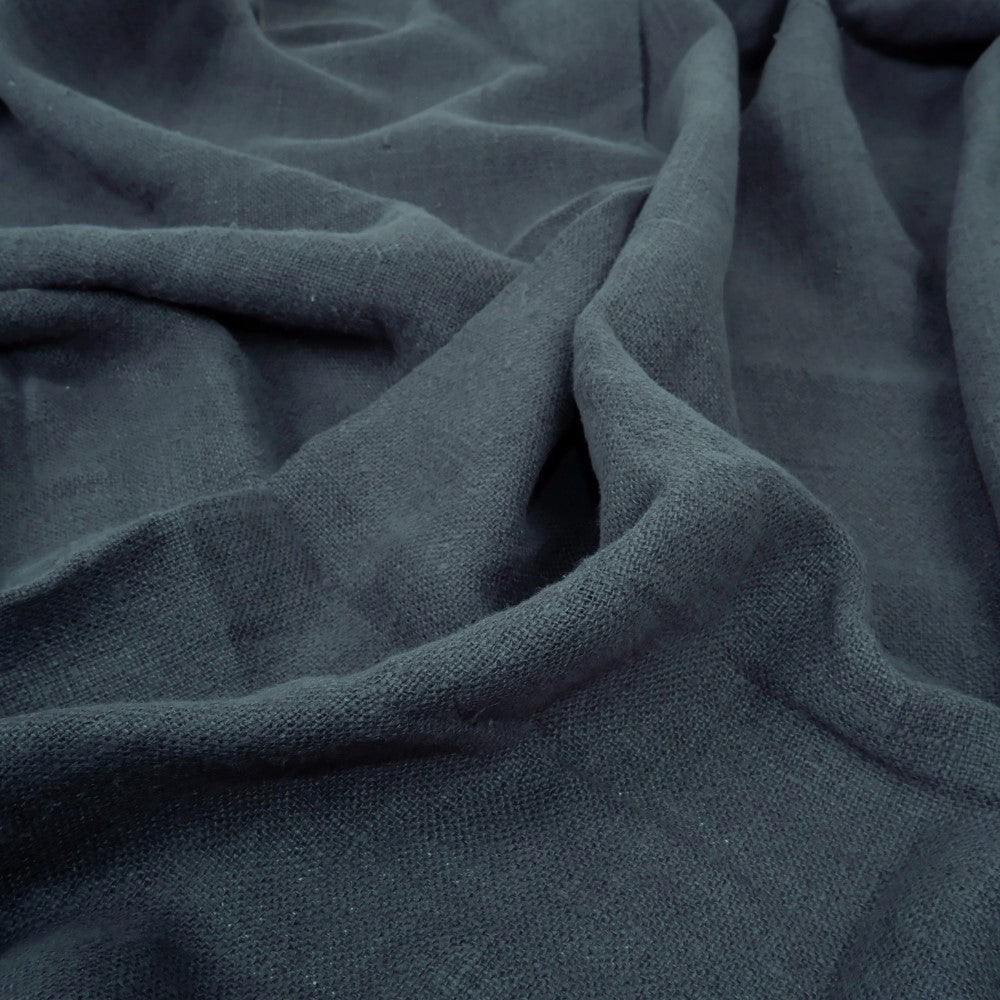 Fluffy  linen fabric - Asphalt grey
