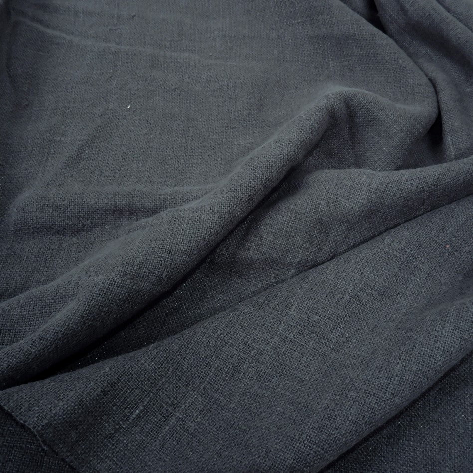 Fluffy  linen fabric - Asphalt grey