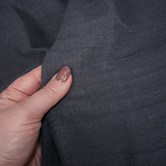 Fluffy  linen fabric - Porpoise grey - 6570 SH
