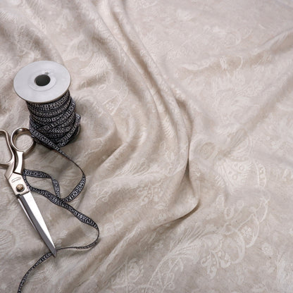 Natur Jacquard linen fabric - 9930