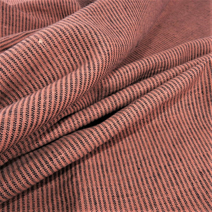 Mini stripes in pink linen fabric - 9934