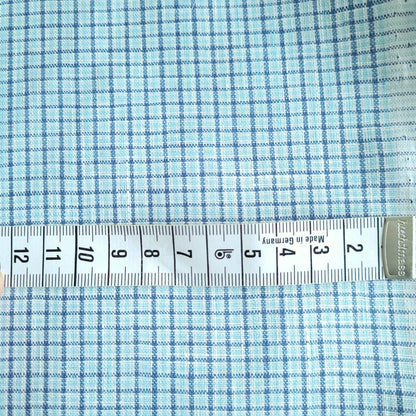 Linen fabric in blue checks - 9931L