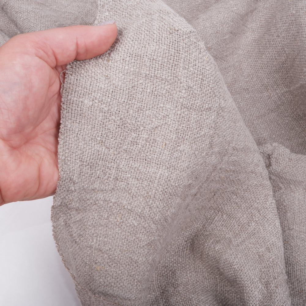WIDE - Extra heavy - natur linen fabric - washed - 9938W
