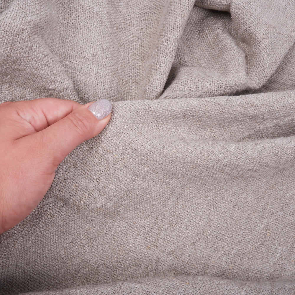 WIDE - Extra heavy - natur linen fabric - washed - 9938W