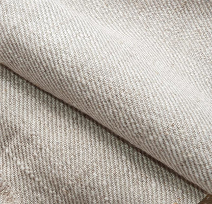 Twill oatmeal natur - prewashed - linen fabric - 563W