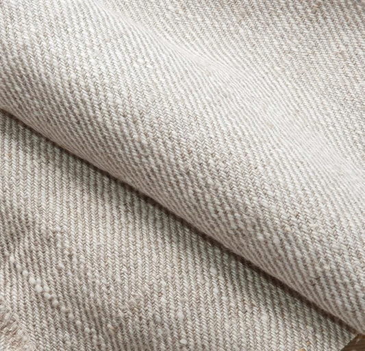Twill oatmeal natur - prewashed - linen fabric - 563W