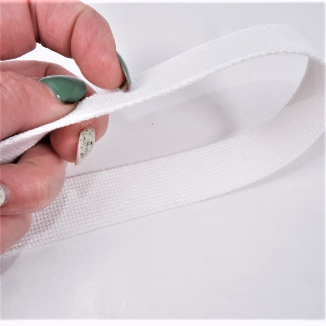 SARA Heavy Duty Woven Webbing Tape - Trim - White - 1952G
