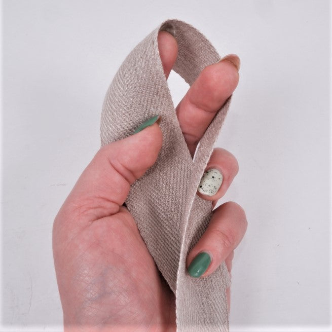 LORI - Woven Webbing Tape in broken twill - Natur - 1957G