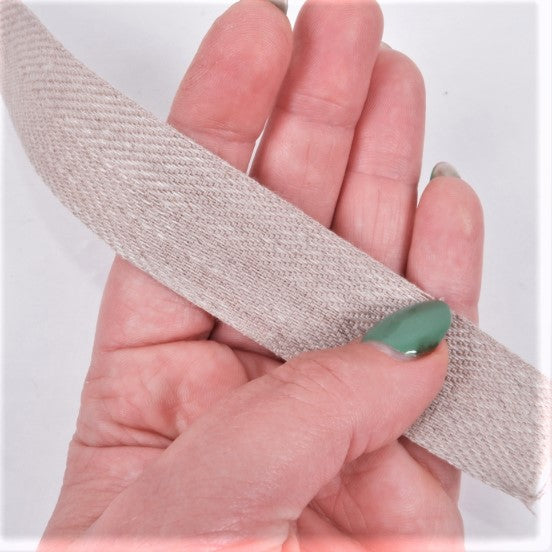 LORI - Woven Webbing Tape in broken twill - Natur - 1957G