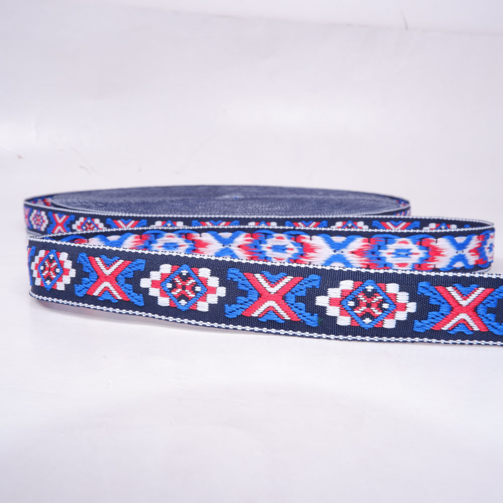 Folk art trim - NATIVE Blue 20mm