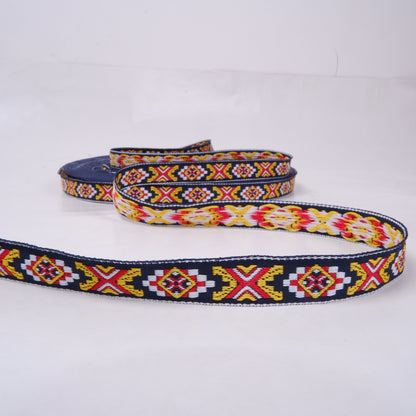 Folk art trim - NATIVE Blue 20mm