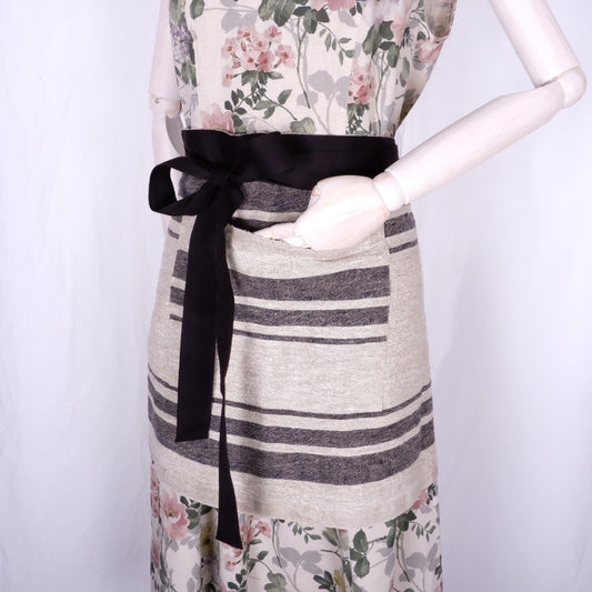 Natural - French stripes - Cafe apron