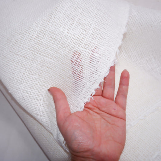 Extra heavy Sheer linen fabric -  offwhite - regular - 991SH