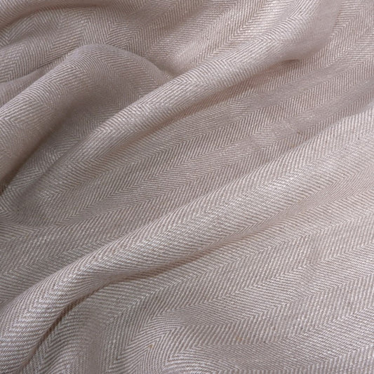 Herringbone - Natur oatmeal - Heavy linen fabric - T005H
