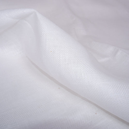 Herringbone - offwhite - Heavy linen fabric - T006H