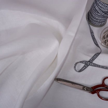 Herringbone - offwhite - Heavy linen fabric - T006H