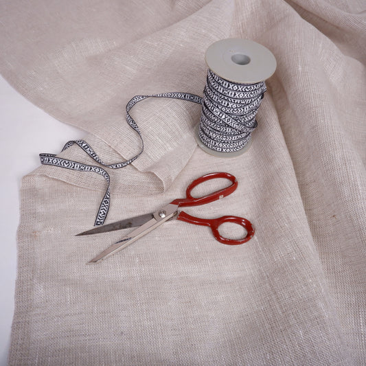Natur melange - medium sheer linen fabric - T012M