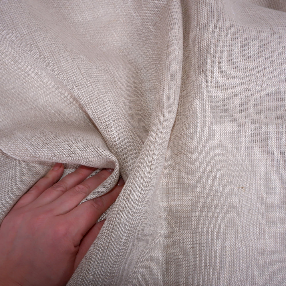 Natur melange - medium sheer linen fabric - T012M