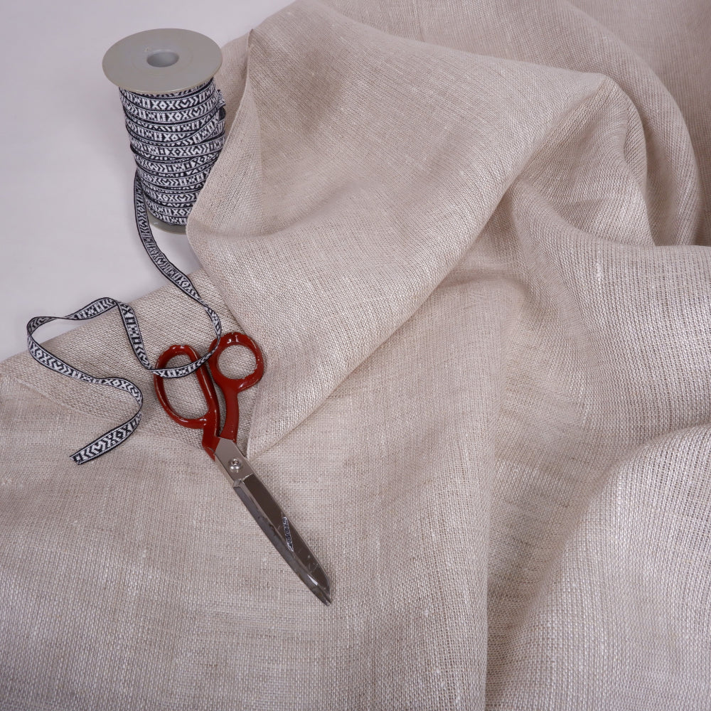 Natur melange - medium sheer linen fabric - T012M
