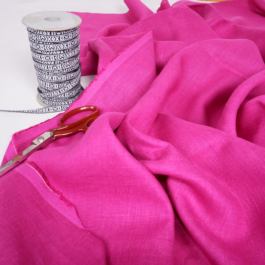 Magenta - Heavy linen fabric - Regular - T008H
