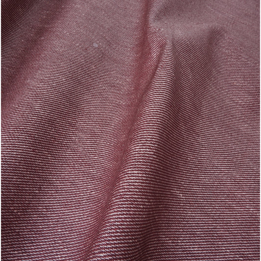 Plum Twill - Coated - extra heavy linen fabric - T003H
