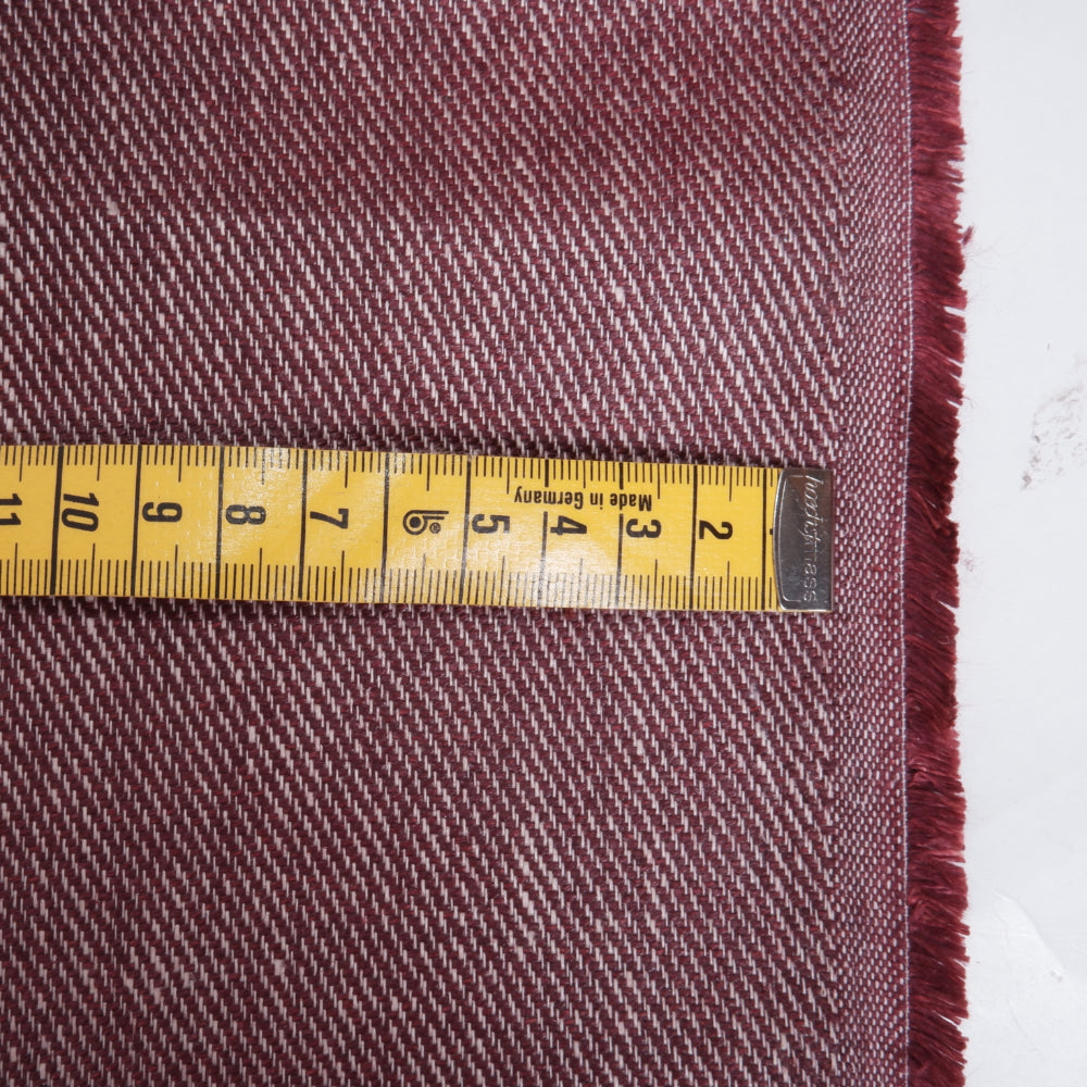Plum Twill - Coated - extra heavy linen fabric - T003H