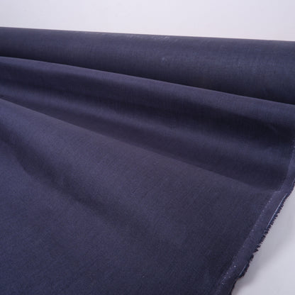 Navy blue - Coated - heavy linen fabric - T004H